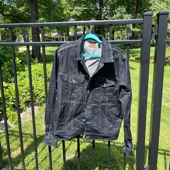 J Crew Classic Denim Jacket in Dark Blue Rinse Wash - Picture 5 of 11